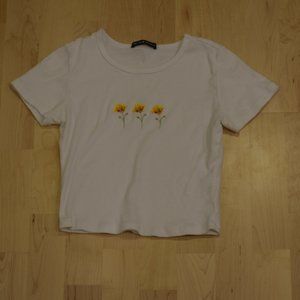 Brandy Melville yellow flower top